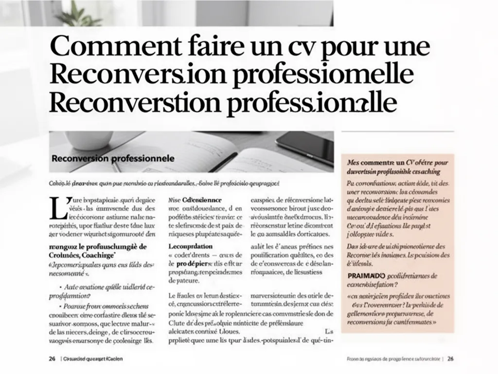 CV reconversion : comment le rédiger efficacement