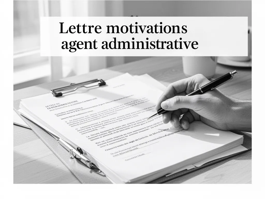 Lettre motivation agent administratif : modèle 2026