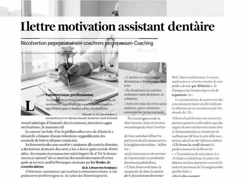 Lettre motivation assistant dentaire : modèle 2026