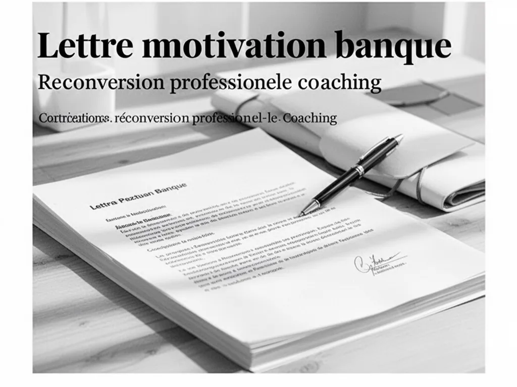 Reconversion banque : lettre de motivation type