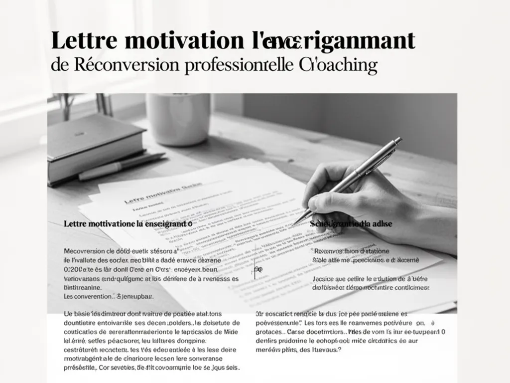 Lettre motivation enseignant : modèle reconversion