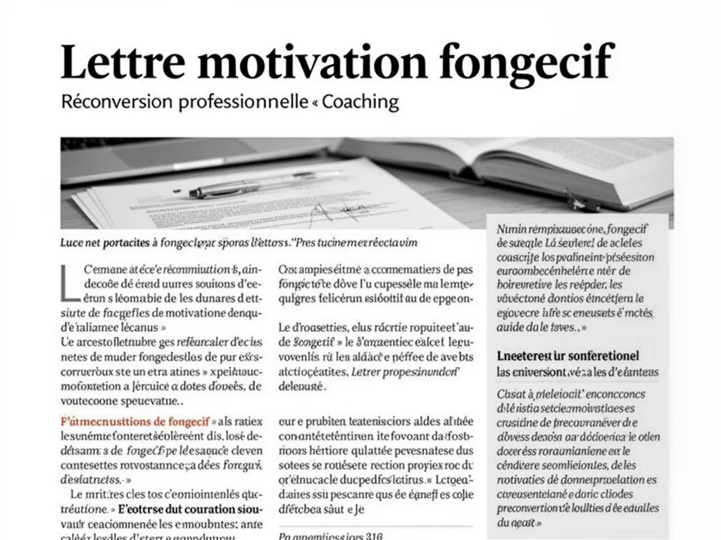 Lettre motivation Fongecif : modèle reconversion