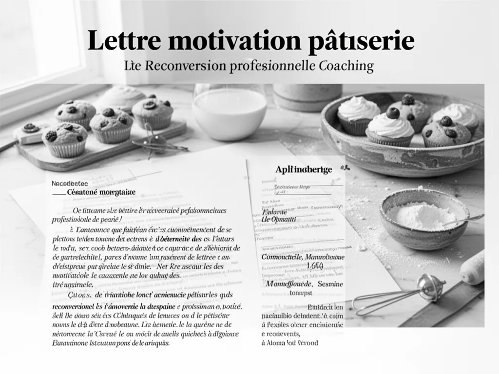 Lettre motivation pâtisserie : modèle reconversion