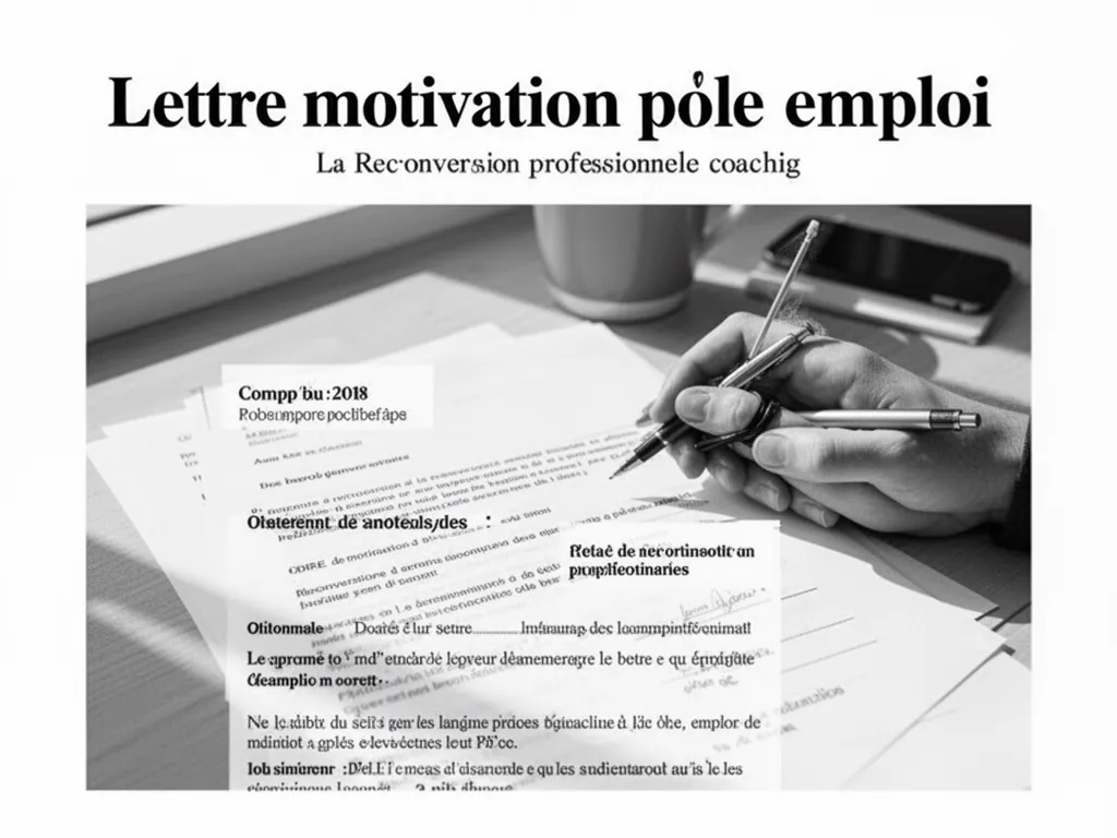 Lettre motivation Pôle emploi : financer sa reconversion