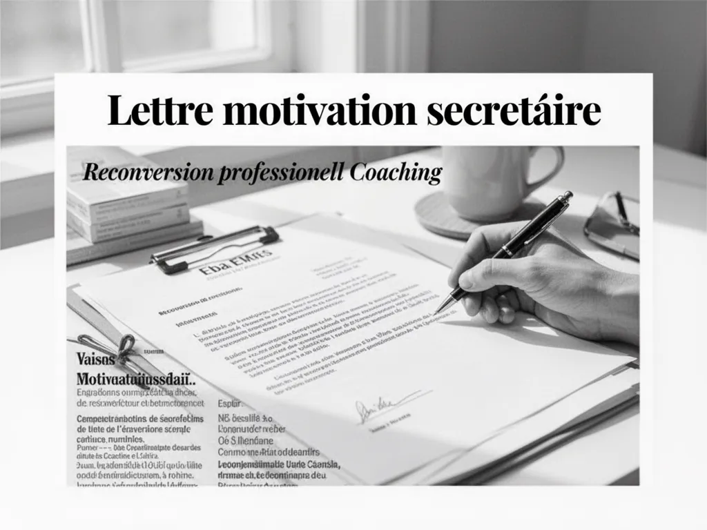 Reconversion secrétaire : lettre de motivation type