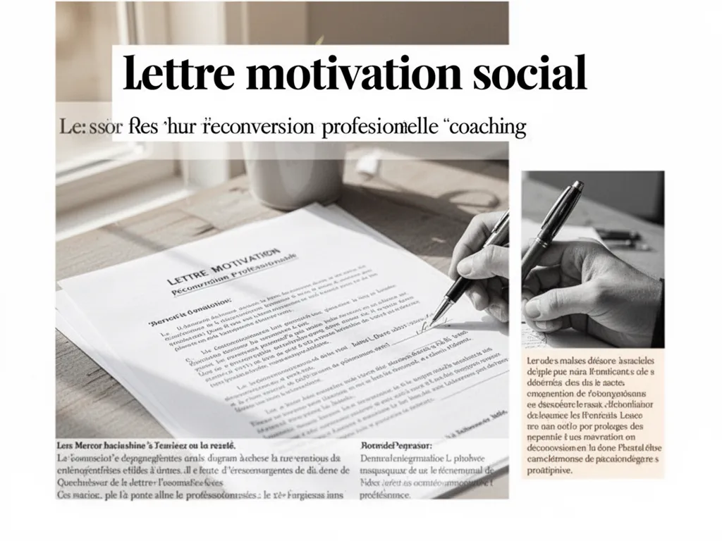 Lettre motivation reconversion social : modèle 2026